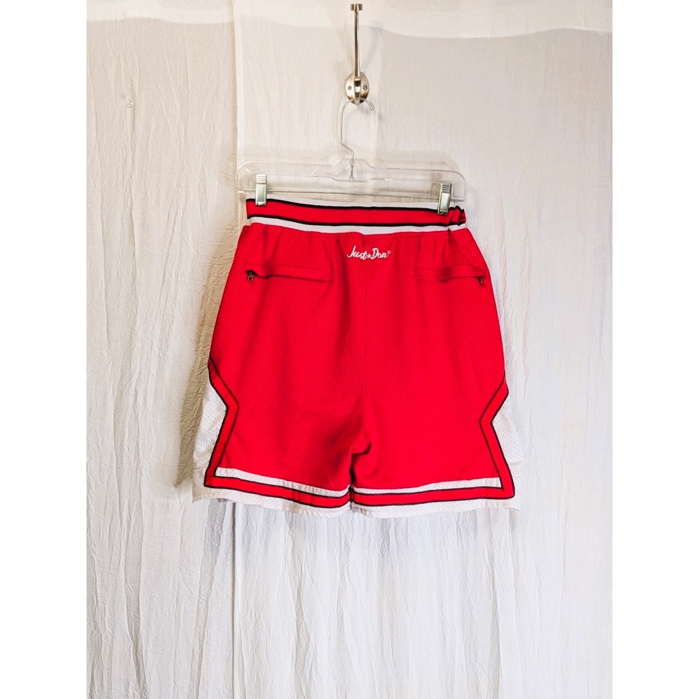 Just Don Chicago Bulls 1997-98 Basketball Shorts Medium Red Sewn On Logo Retro - Picture 2 of 15